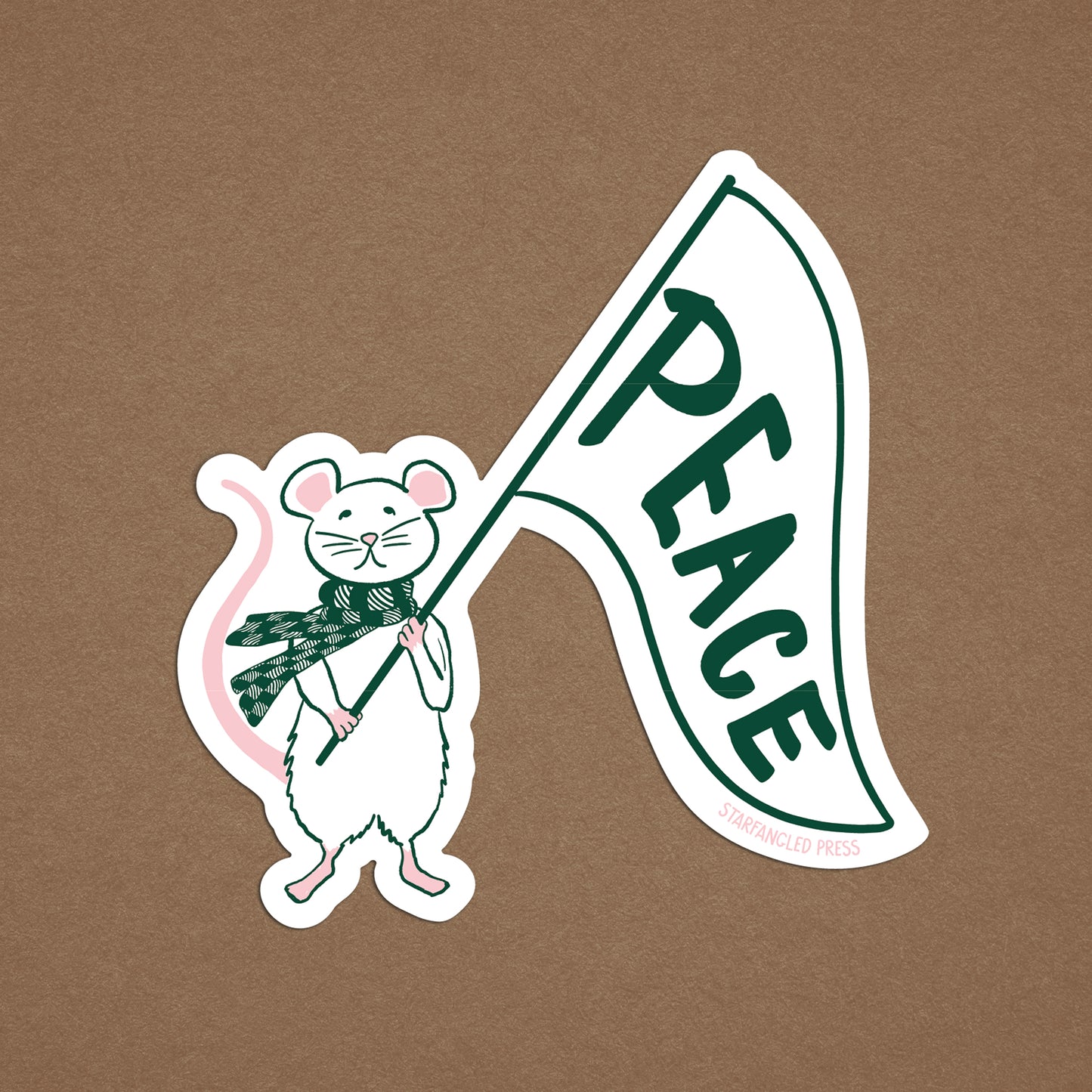Peace Mouse Sticker