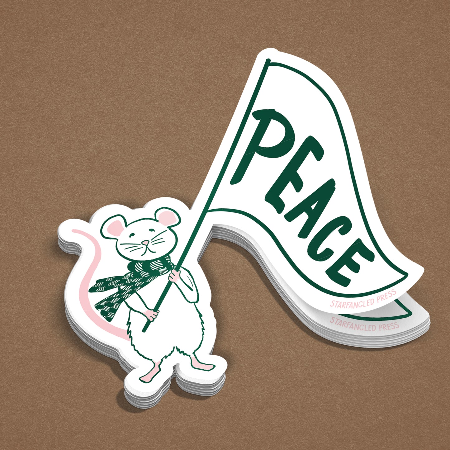 Peace Mouse Sticker