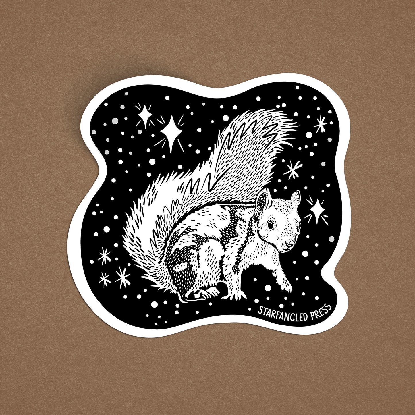 Cosmic White Squirrel Sticker