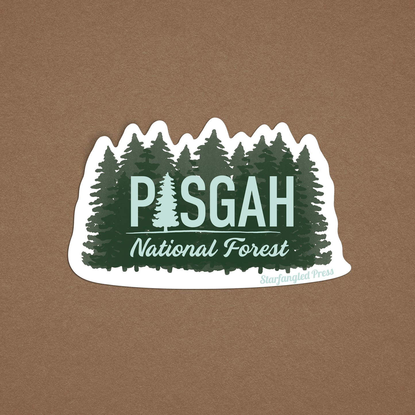 Pisgah National Forest Trees Sticker