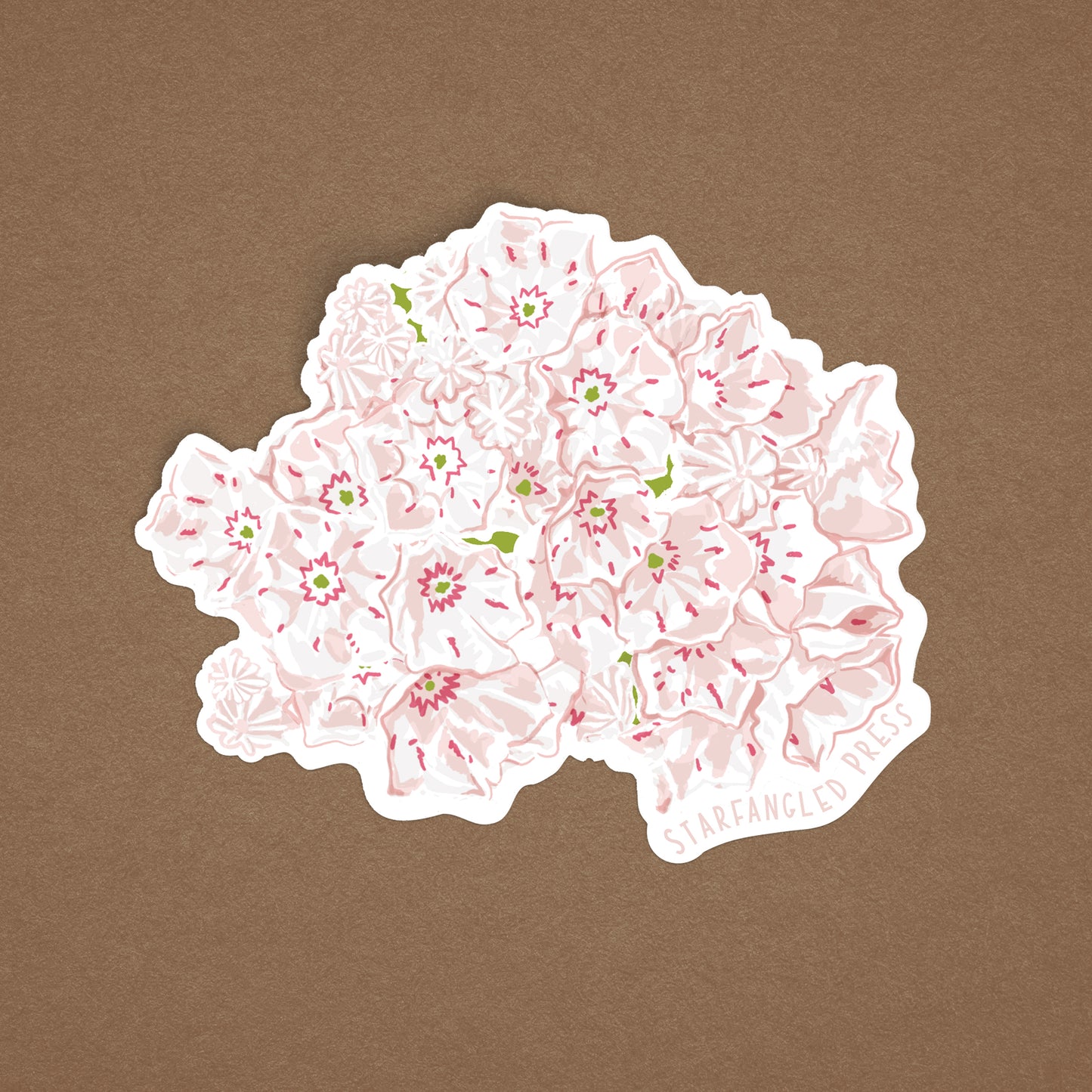 Mountain Laurel Blossoms Sticker