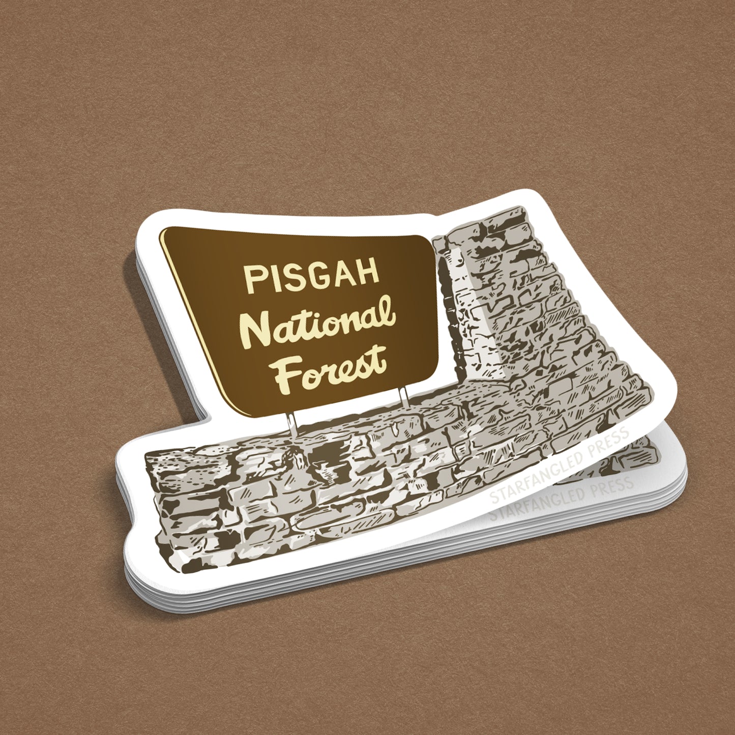 Pisgah Stone Sign Sticker