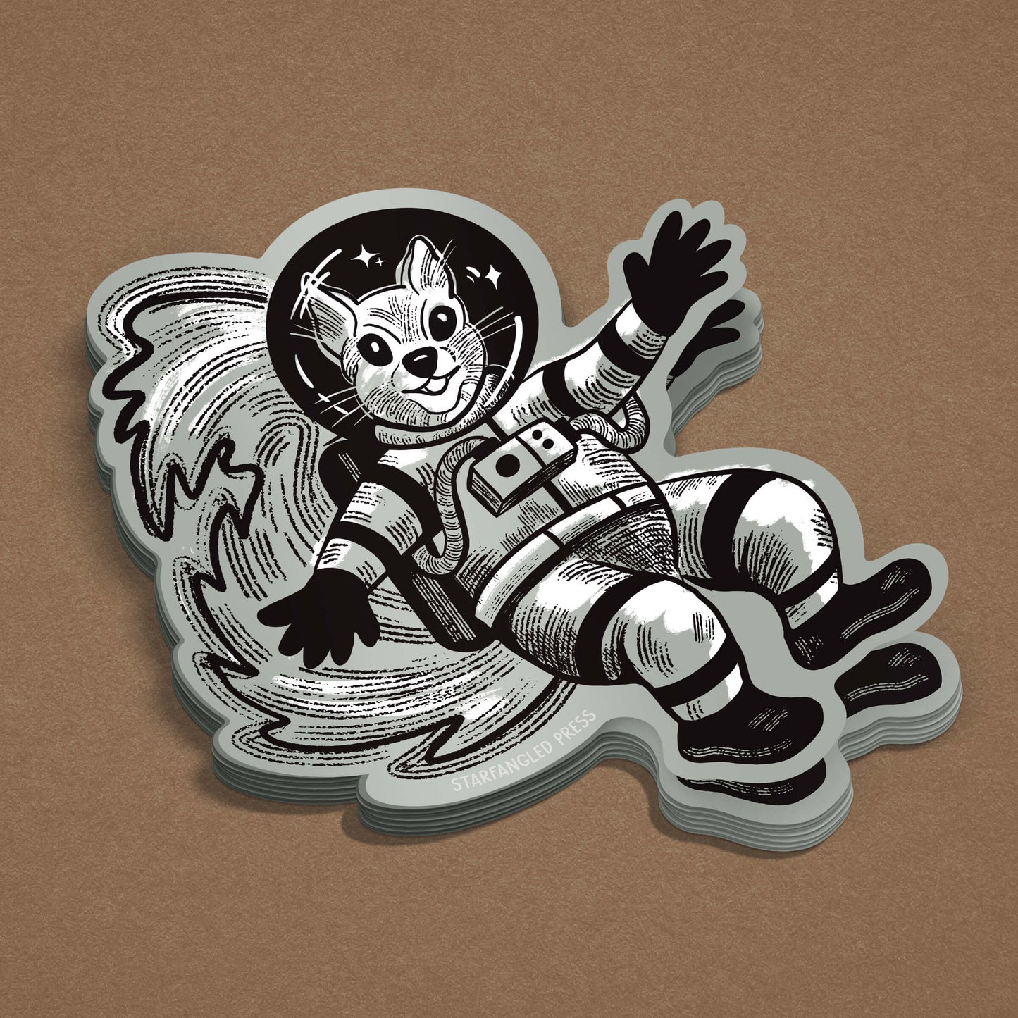 Squirrel Astronaut Sticker