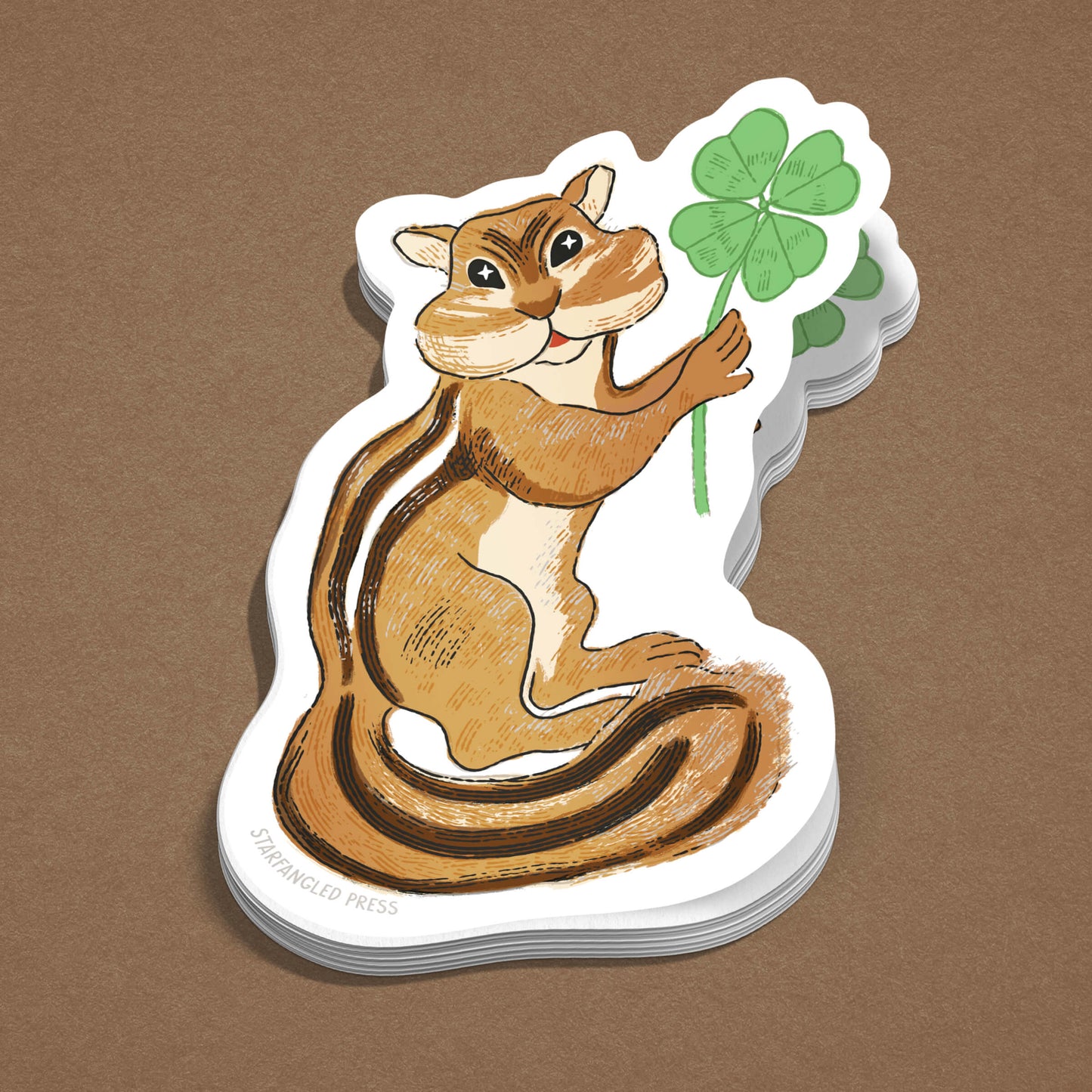 Lucky Chipmunk Sticker