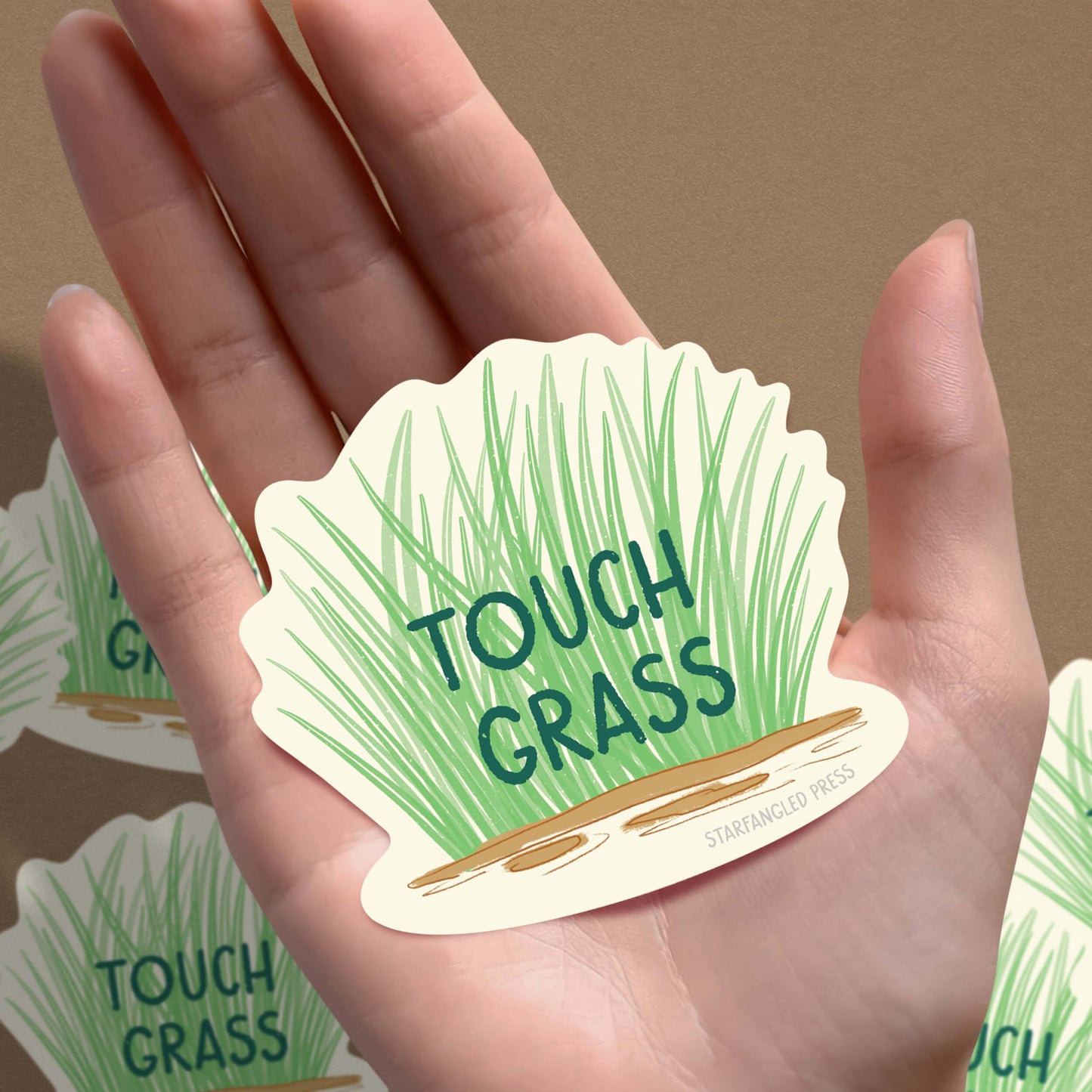Touch Grass Sticker