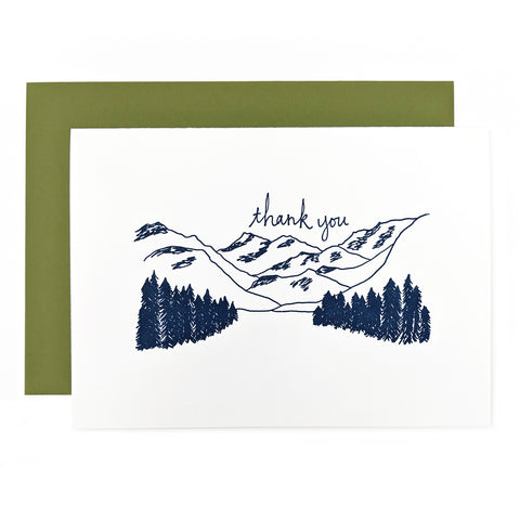 Mountains Thank You Card