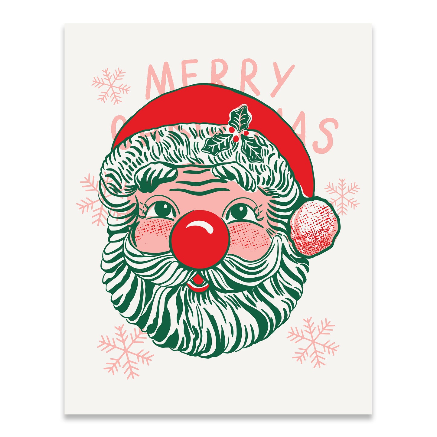 Retro Santa Claus Screenprint