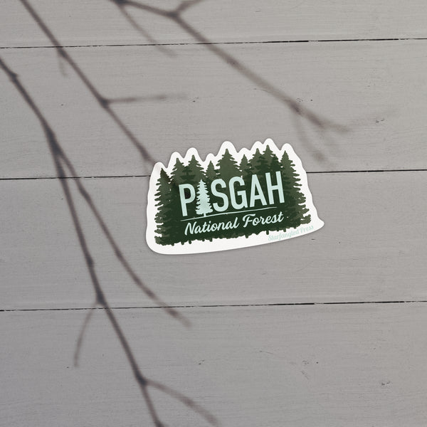 Pisgah National Forest Trees 3" Vinyl Sticker
