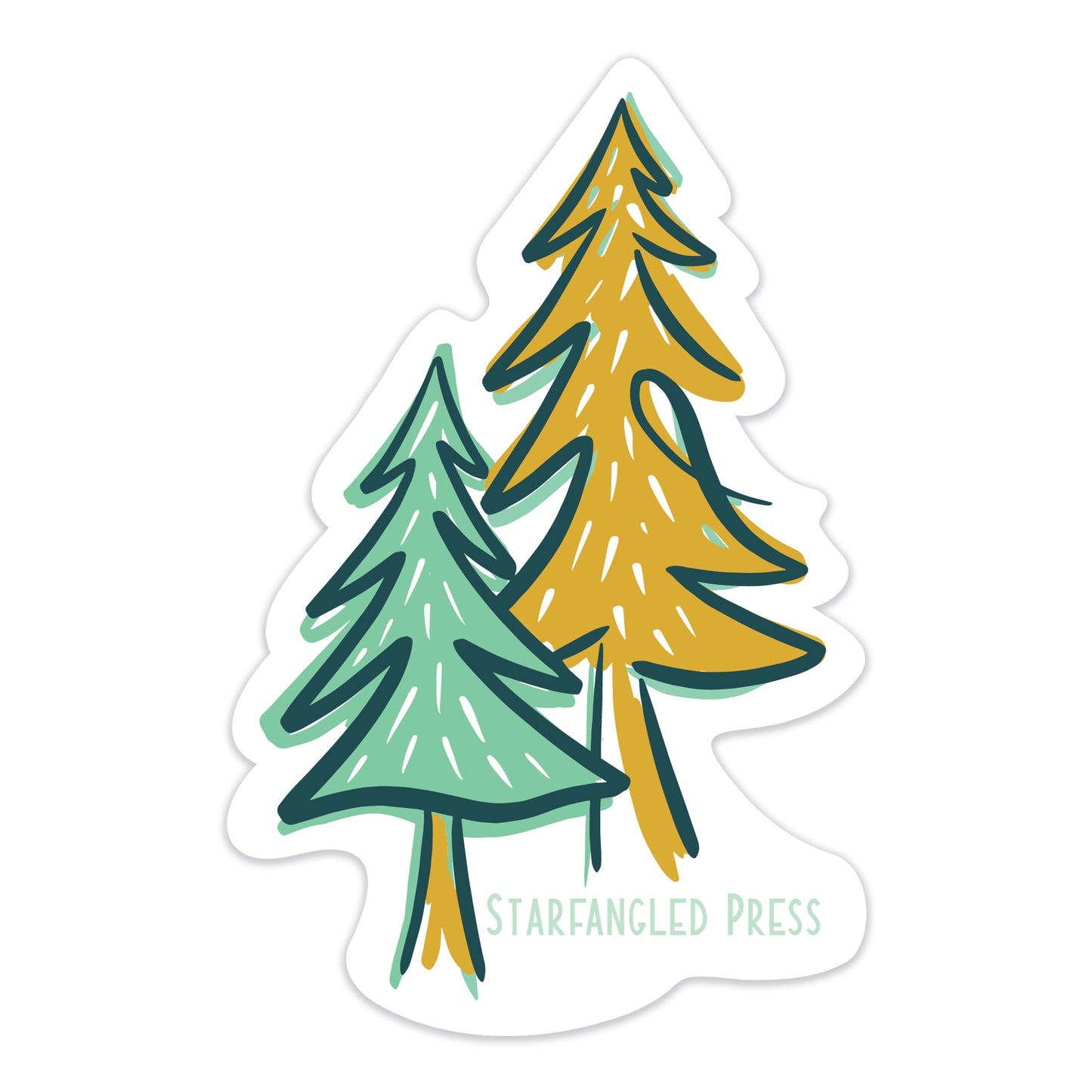 Joy Trees Sticker