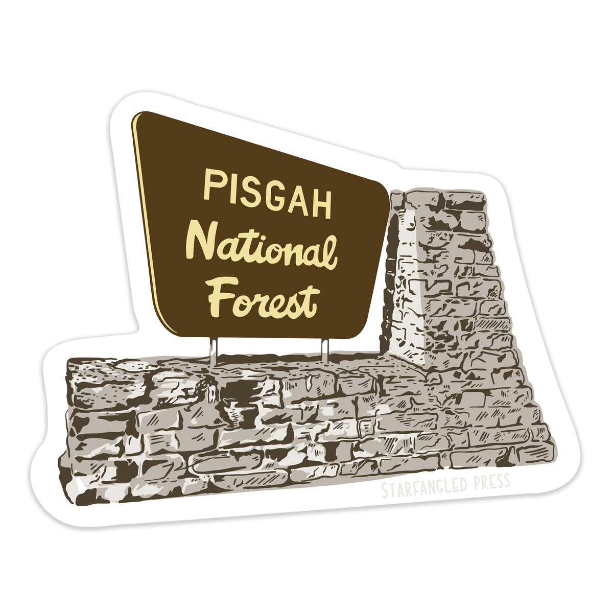 Pisgah Stone Sign 3