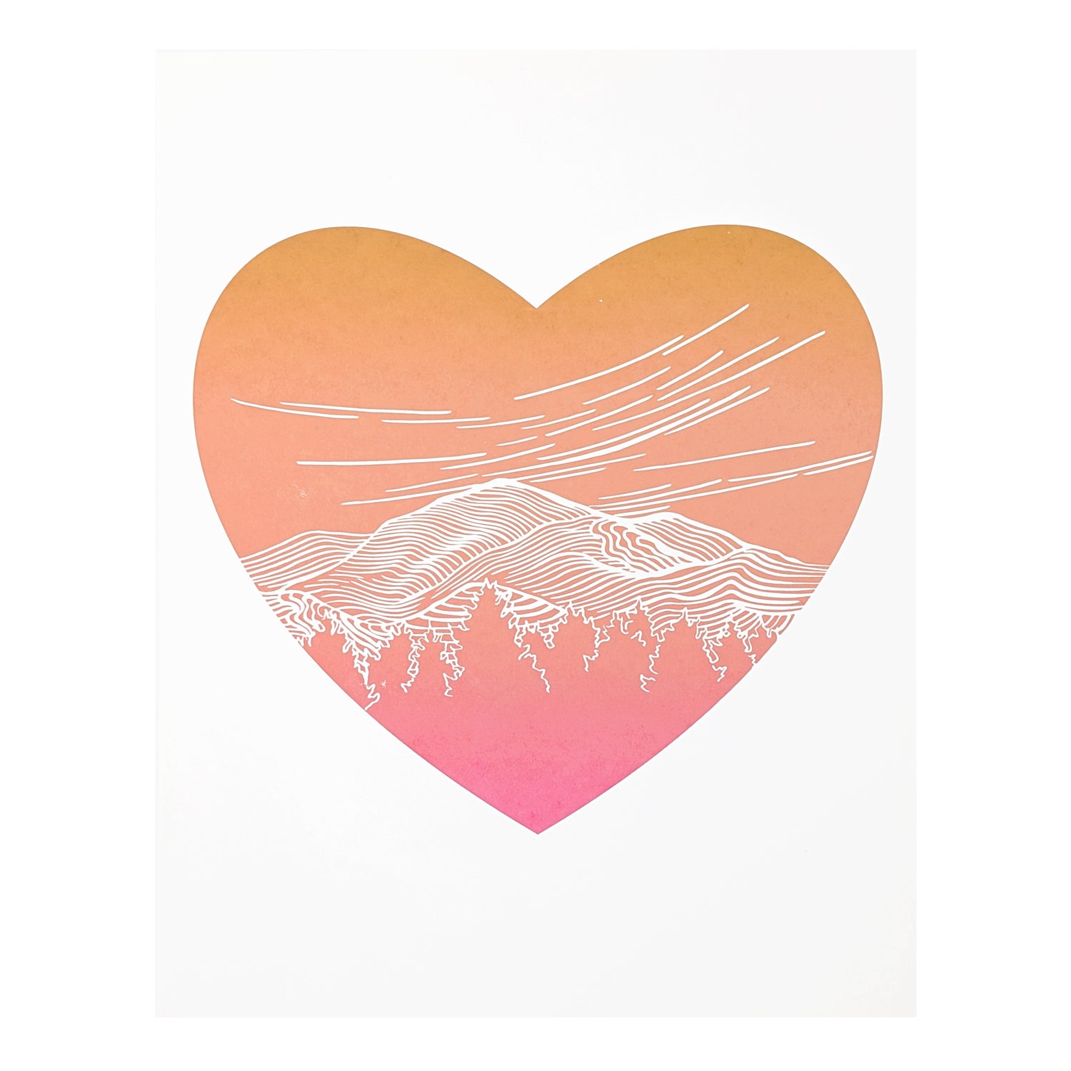 Mountain Heart Screenprint