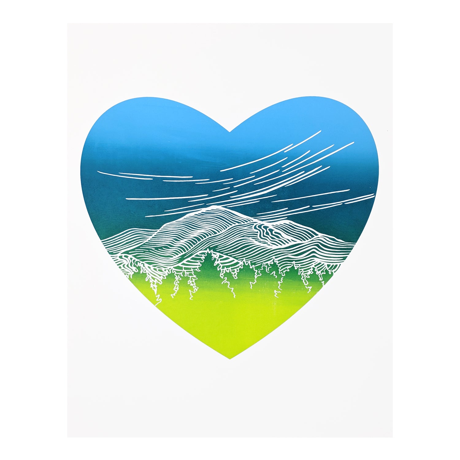 Mountain Heart Screenprint