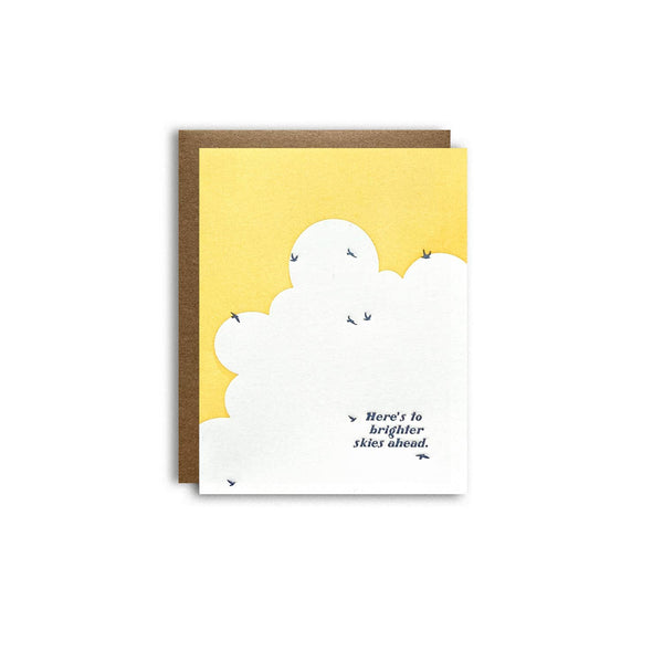 Brighter Skies Letterpress Greeting Card