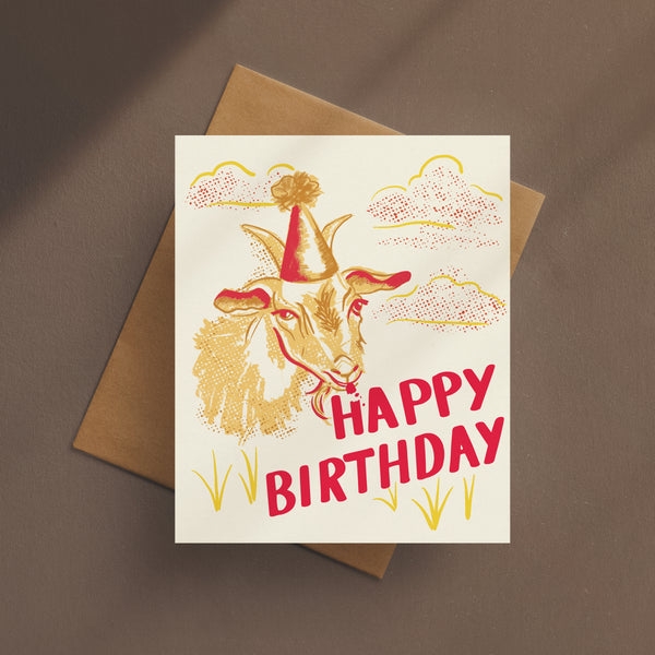 Happy Birthday Goat Card