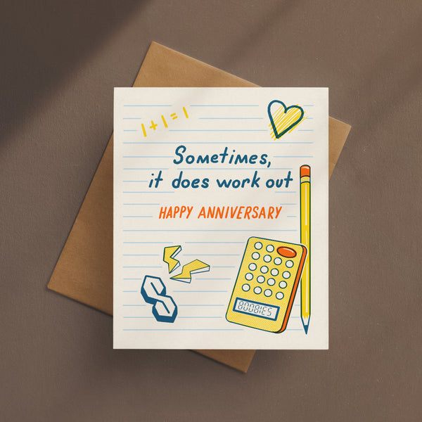 Works Out Anniversary Card