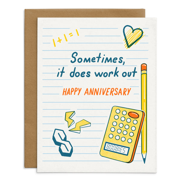 Works Out Anniversary Card