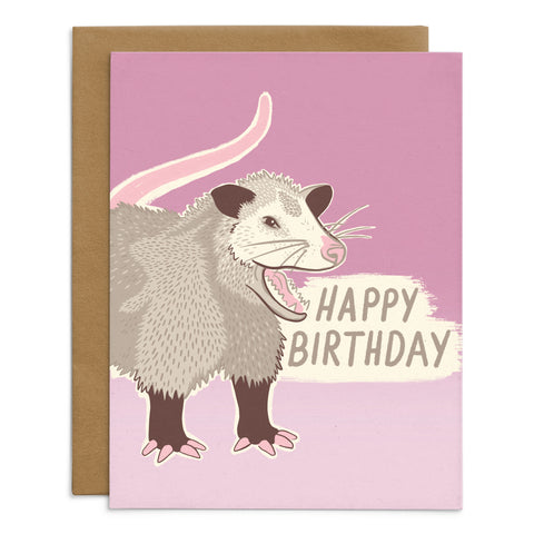 Happy Birthday Possum Card