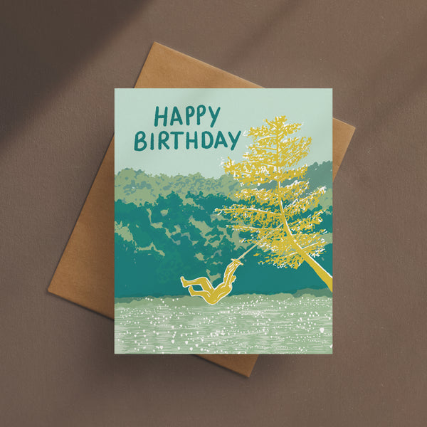 Happy Birthday Lake Plunge Card