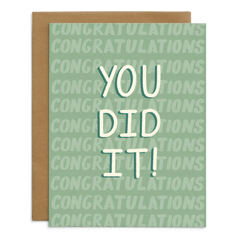 You Did It! Congratulations! Card