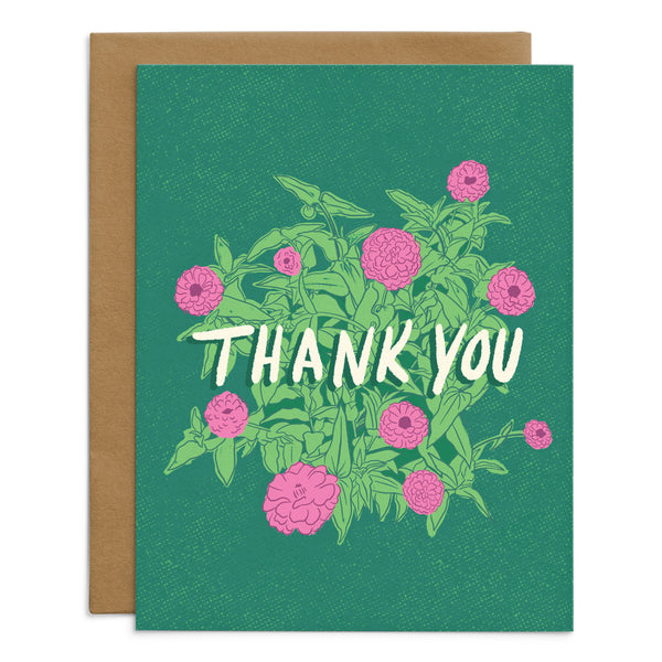 Thank You Zinnias Card