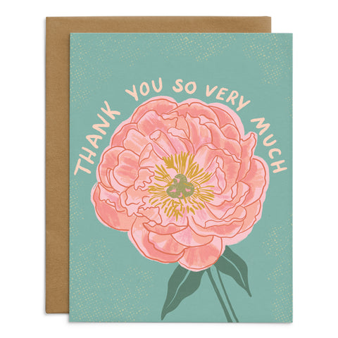 Thank You Pink Flower Card