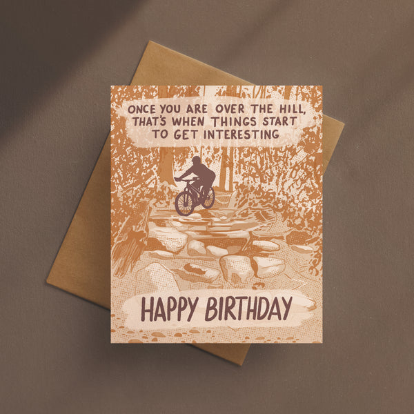 Over The Hill Happy Birthday Card