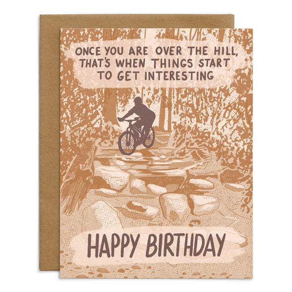 Over The Hill Happy Birthday Card