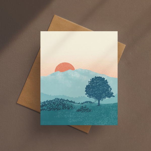 Sunset Oak Card