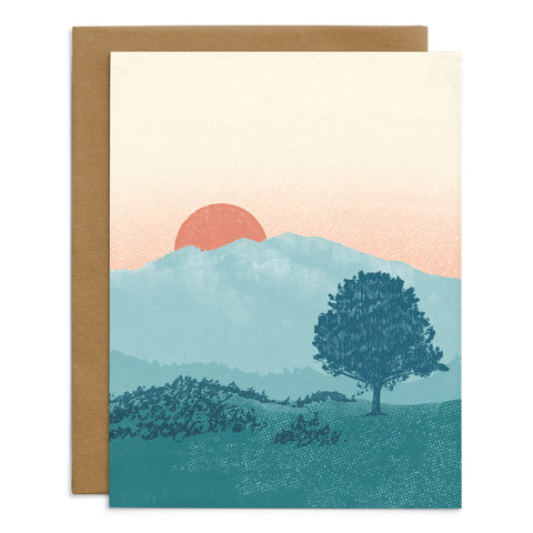 Sunset Oak Card