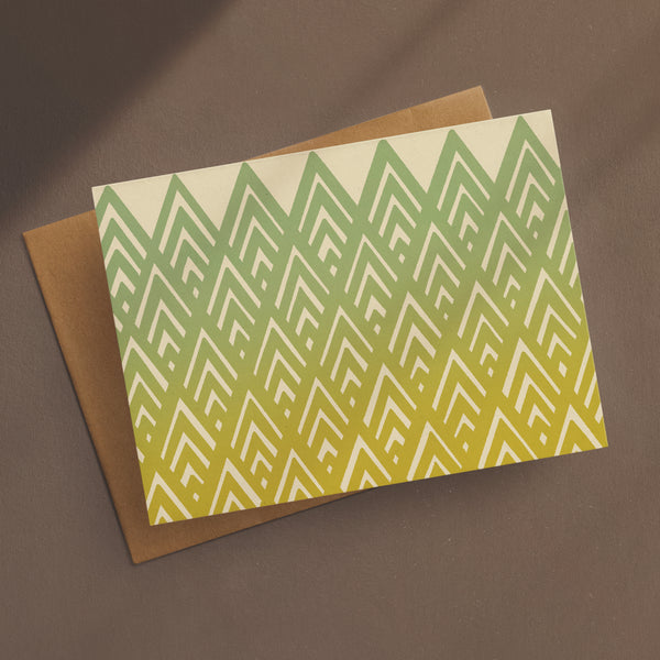 Green Gold Mountains Card