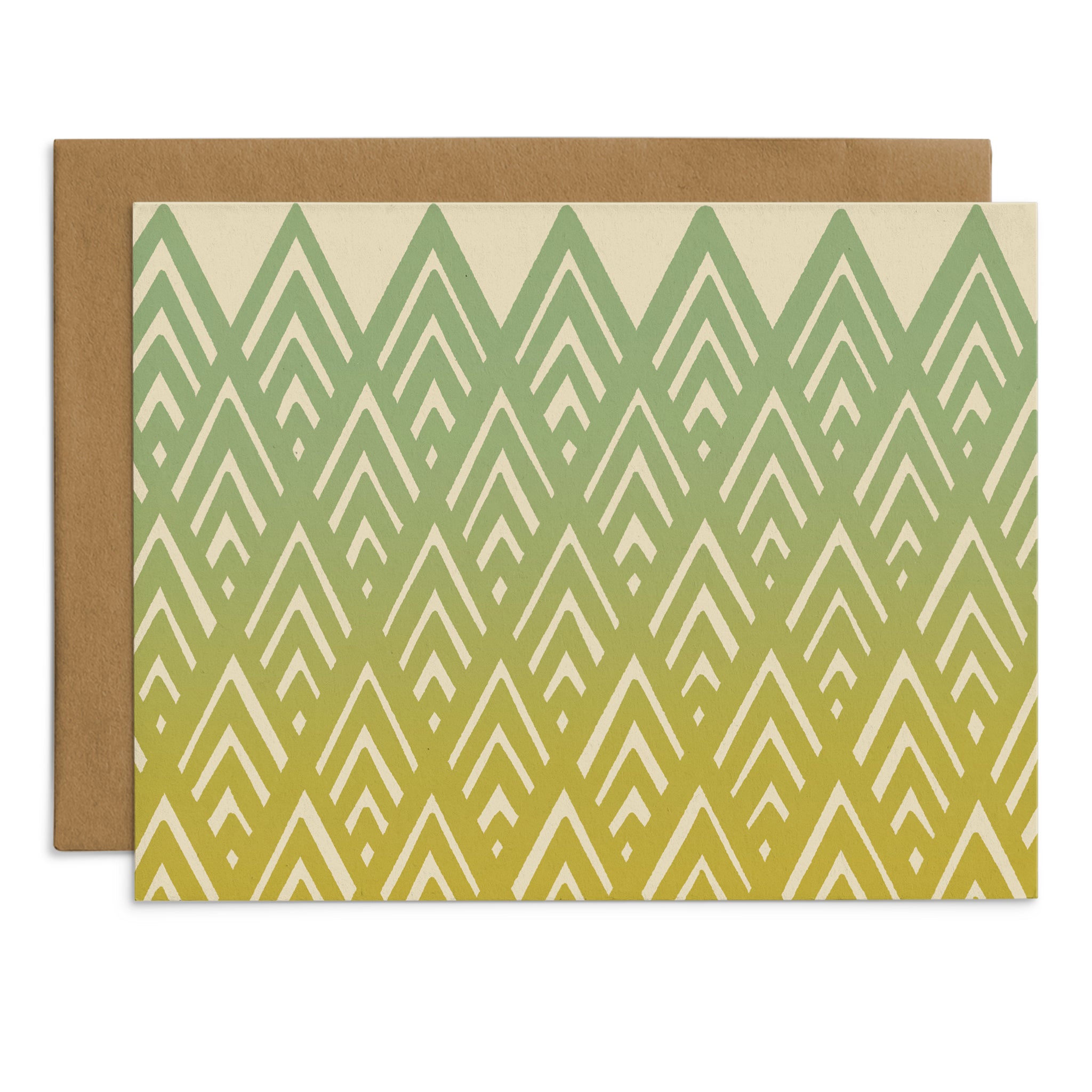 Green Gold Mountains Card