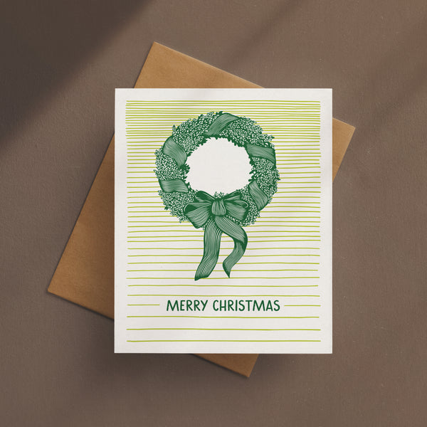 Merry Christmas Wreath Card