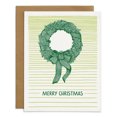 Merry Christmas Wreath Card