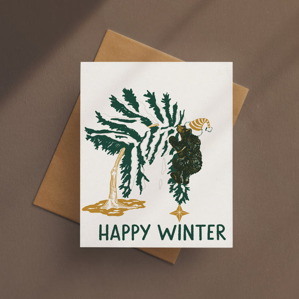 Happy Winter Bear Card