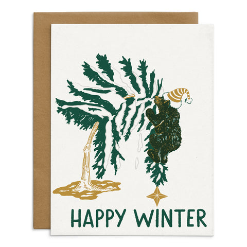 Happy Winter Bear Card