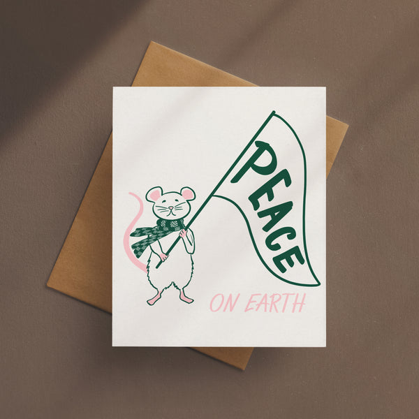 Peace On Earth Protest Mouse Card