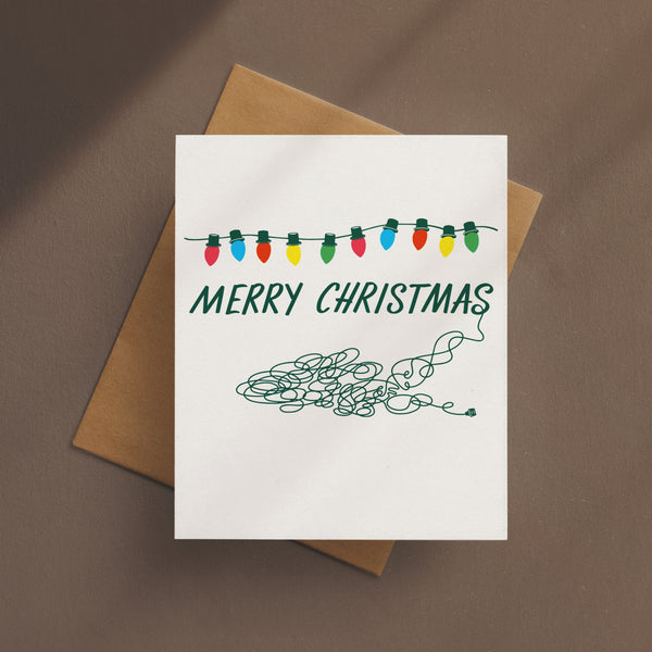 Merry Christmas Lights Mess Card