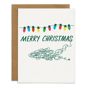 Merry Christmas Lights Mess Card