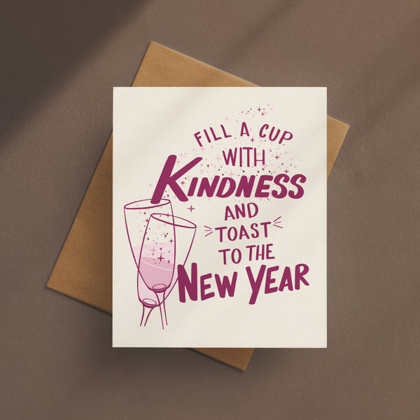 Fill A Cup With Kindness New Year's Card