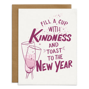 Fill A Cup With Kindness New Year's Card