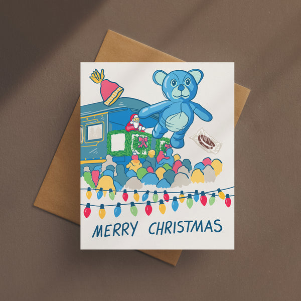 Merry Christmas Santa Train Card