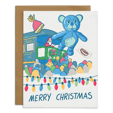 Merry Christmas Santa Train Card