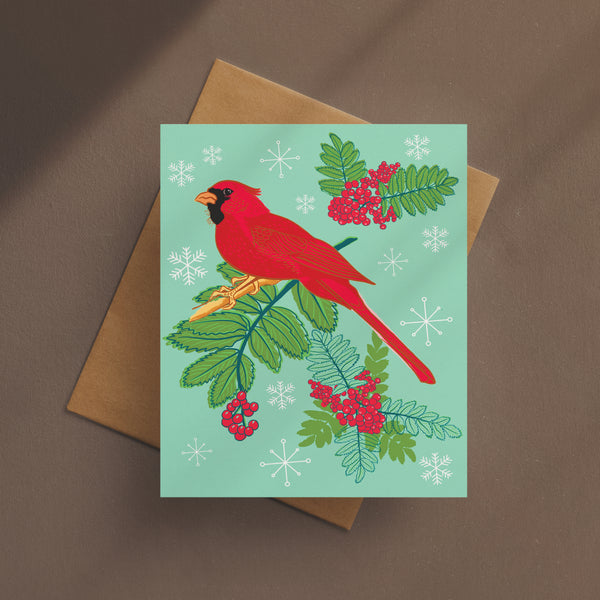 Winter Cardinal Card