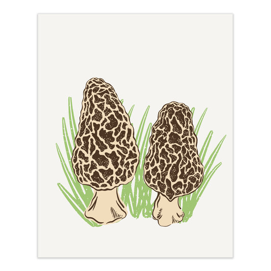Morels Screenprint