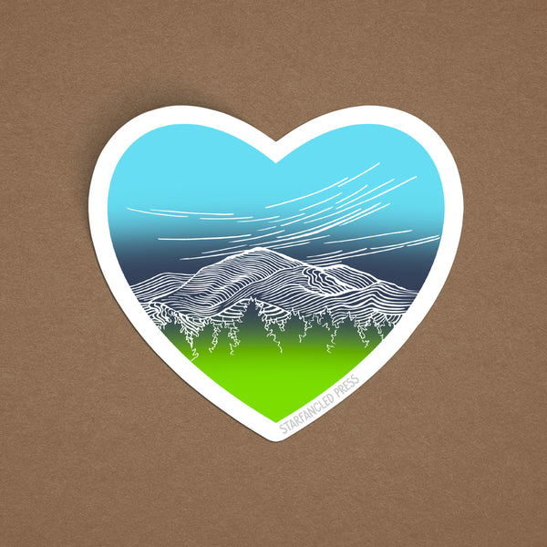 Mountain Heart 3" Vinyl Sticker