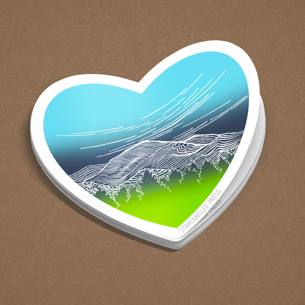 Mountain Heart 3" Vinyl Sticker