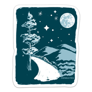 Mountain Parkway At Night 4" Vinyl Sticker