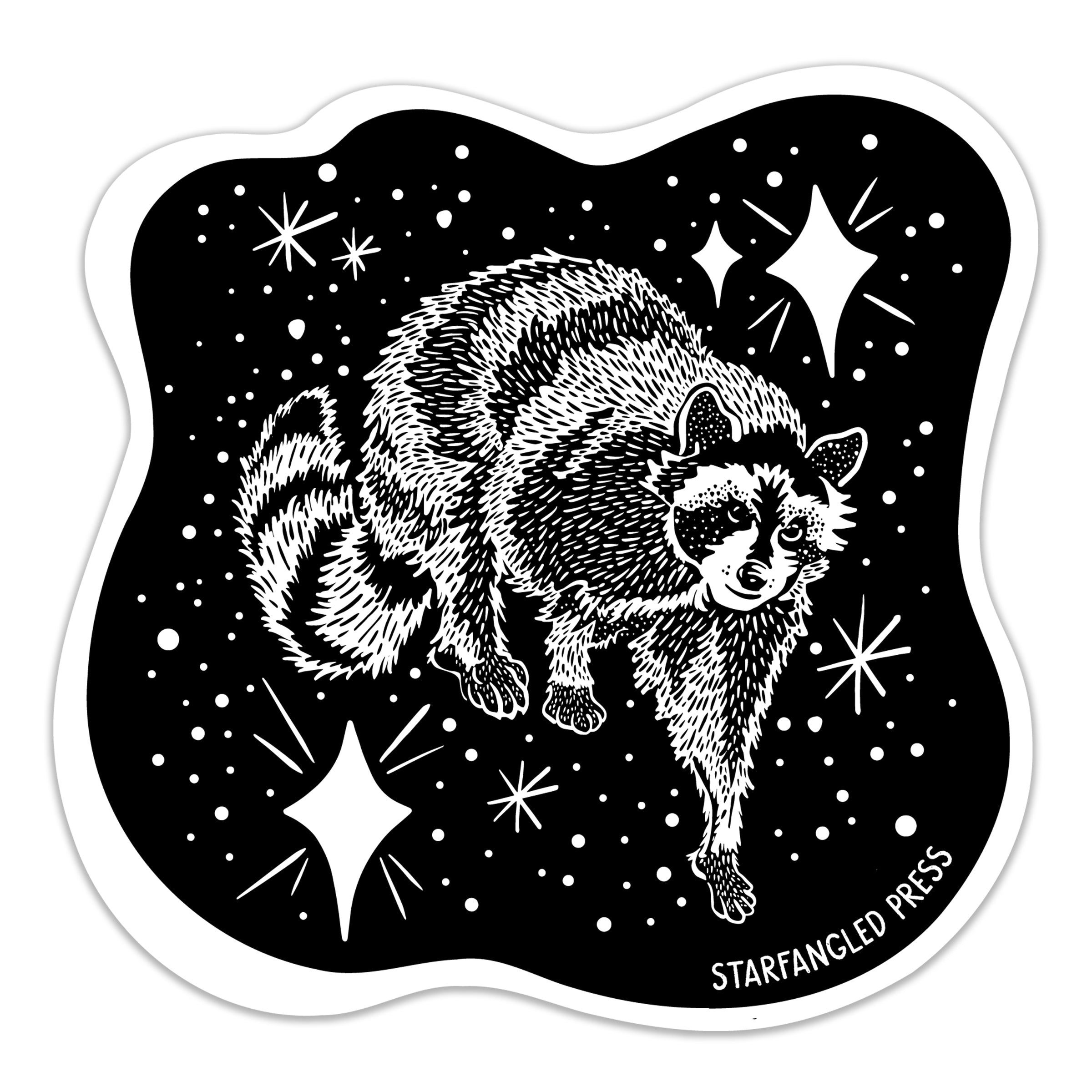 Cosmic Raccoon Sticker – Starfangled Press