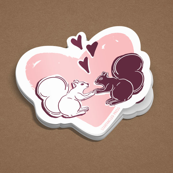 Squirrel Love 3" Vinyl Sticker