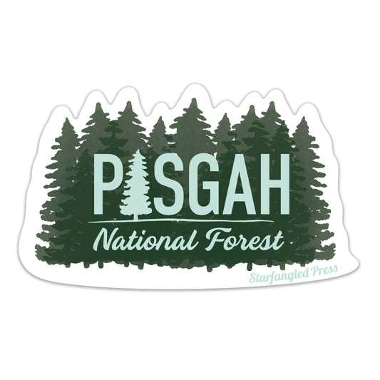 Pisgah National Forest Trees Sticker